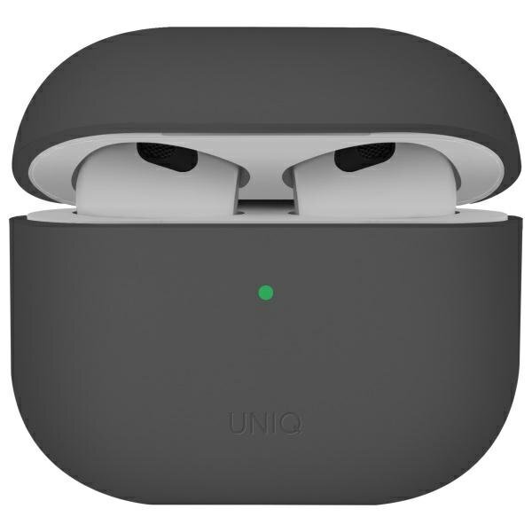 AirPods 4 Uniq Lino Silicone dėklas – pilkas AirPods 4 Uniq Lino Silicone dėklas – pilkas