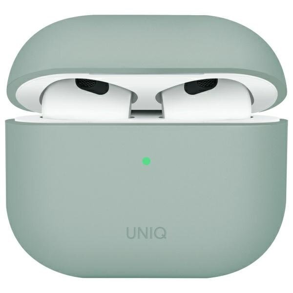 AirPods 4 Uniq Lino Silicone dėklas – žalias AirPods 4 Uniq Lino Silicone dėklas – žalias