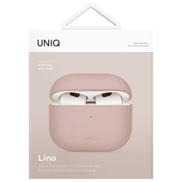 AirPods 4 Uniq Lino Silicone dėklas – rožinis 5 AirPods 4 Uniq Lino Silicone dėklas – rožinis 5