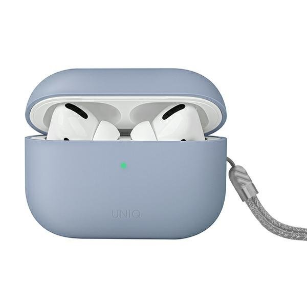 AirPods Pro 2 Uniq Lino Silicone dėklas – mėlynas