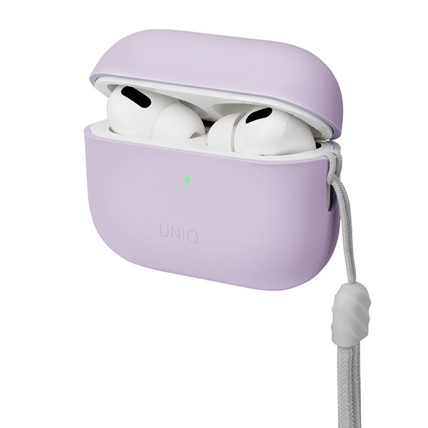 AirPods Pro 2 Uniq Lino Silicone dėklas – violetinis 1 AirPods Pro 2 Uniq Lino Silicone dėklas – violetinis 1
