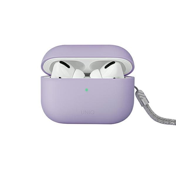 AirPods Pro 2 Uniq Lino Silicone dėklas – violetinis AirPods Pro 2 Uniq Lino Silicone dėklas – violetinis