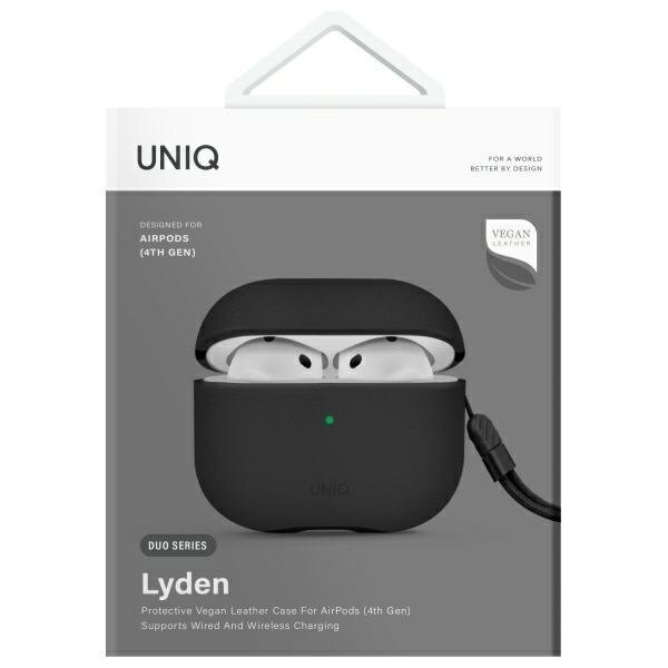 AirPods 4 Uniq Lyden DS dėklas – juodas 2 AirPods 4 Uniq Lyden DS dėklas – juodas 2