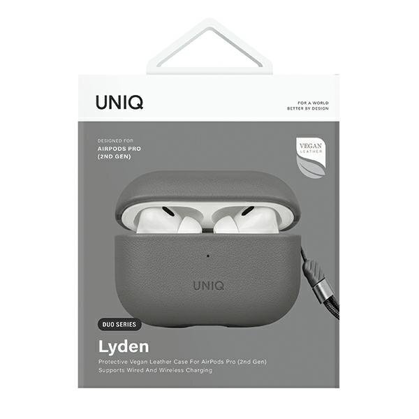 AirPods Pro 2 Uniq Lyden DS dėklas – pilkas/juodas 4 AirPods Pro 2 Uniq Lyden DS dėklas – pilkas/juodas 4