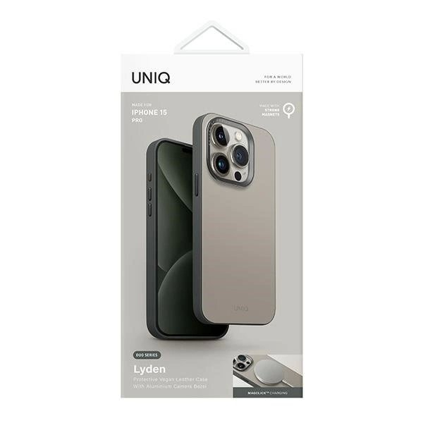 Uniq Lyden DS iPhone 15 Pro 6.1" Magclick Charging Dėklas beige-Žalias/ivory-lichen Žalias 5 Uniq Lyden DS iPhone 15 Pro 6.1" Magclick Charging Dėklas beige-Žalias/ivory-lichen Žalias 5