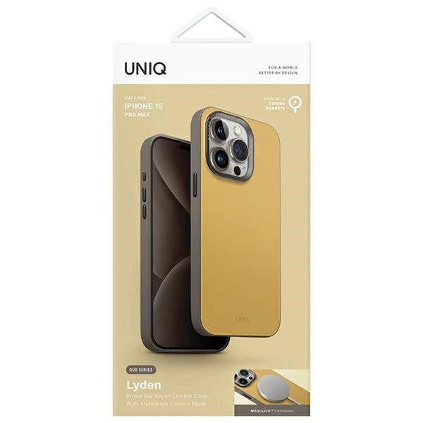 Uniq Lyden DS iPhone 15 Pro Max 6.7&quot; Magclick Charging Dėklas Geltonas-Pilkas/canary Geltonas-flint Pilkas 5