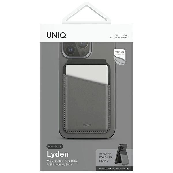 Uniq Lyden DS magnetic RFID walletphone stand - pilkas Juodas 5 Uniq Lyden DS magnetic RFID walletphone stand - pilkas Juodas 5