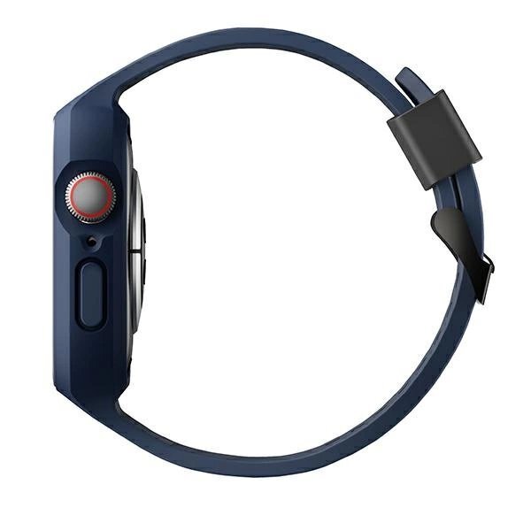 Apple Watch 45/44 mm Uniq Monos 2in1 rinkinys (dirželis + dėklas) – mėlynas 2 Apple Watch 45/44 mm Uniq Monos 2in1 rinkinys (dirželis + dėklas) – mėlynas 2