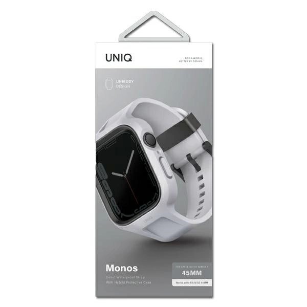 Apple Watch 45/44 mm Uniq Monos 2in1 rinkinys (dirželis + dėklas) – pilkas 5