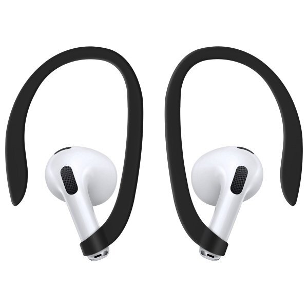 AirPods 4 Uniq Nexo su silikoniniais kabliukais dėklas – oranžinis 6