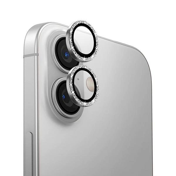 Uniq Optix Aluminum Camera Lens Protector iPhone 16 6.1 / 16 Plus 6.7 Baltas shimmer camera lens glass with applicator Uniq Optix Aluminum Camera Lens Protector iPhone 16 6.1 / 16 Plus 6.7 Baltas shimmer camera lens glass with applicator