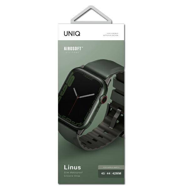 Apyrankė UNIQ pasek Linus Apple Watch Series 4/5/6/7/8/9/SE/SE2/Ultra 42/44/45mm. Žalia 2