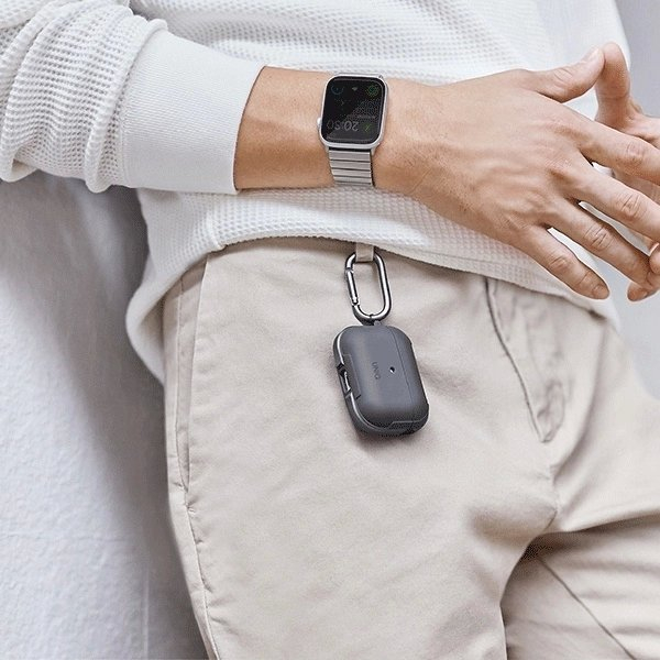 Uniq Valencia AirPods Pro Dėklas Juodas/Midnight Juodas Antimicrobial 4