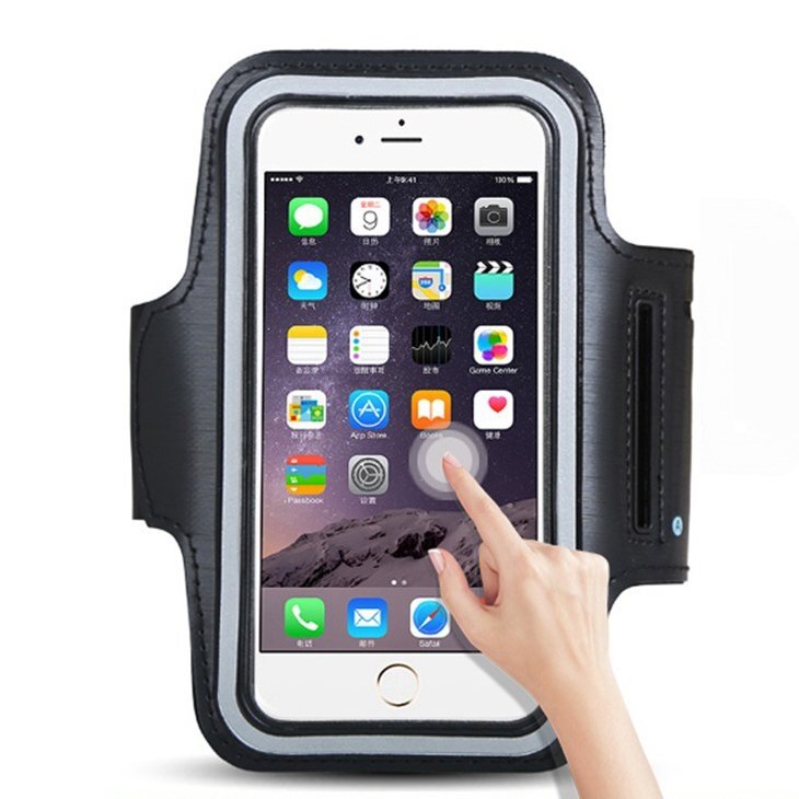 Universalus Telefono Dėklas ant rankos Running Armband iki 6" išmaniesiems telefonams Juodas 1 Universalus Telefono Dėklas ant rankos Running Armband iki 6" išmaniesiems telefonams Juodas 1