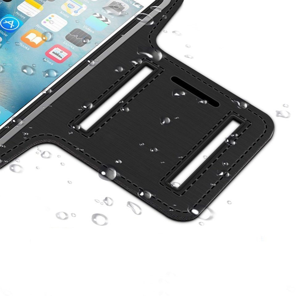 Universalus Telefono Dėklas ant rankos Running Armband iki 6" išmaniesiems telefonams Juodas 2 Universalus Telefono Dėklas ant rankos Running Armband iki 6" išmaniesiems telefonams Juodas 2
