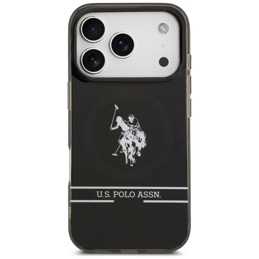 iPhone 17 Pro US Polo DH and Bottom Stripe Logo MagSafe dėklas – juodas 2 iPhone 17 Pro US Polo DH and Bottom Stripe Logo MagSafe dėklas – juodas 2