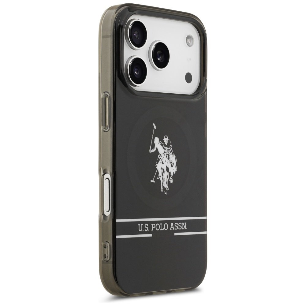 iPhone 17 Pro US Polo DH and Bottom Stripe Logo MagSafe dėklas – juodas 3 iPhone 17 Pro US Polo DH and Bottom Stripe Logo MagSafe dėklas – juodas 3