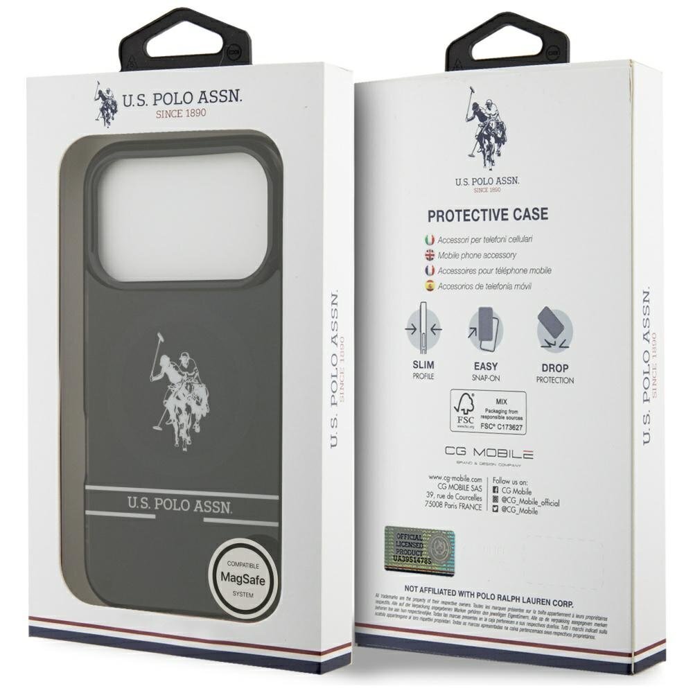 iPhone 17 Pro US Polo DH and Bottom Stripe Logo MagSafe dėklas – juodas 7 iPhone 17 Pro US Polo DH and Bottom Stripe Logo MagSafe dėklas – juodas 7