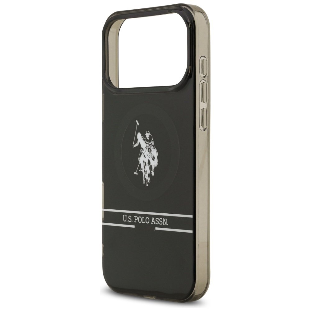 iPhone 17 Pro Max US Polo DH and Bottom Stripe Logo MagSafe dėklas – juodas 5