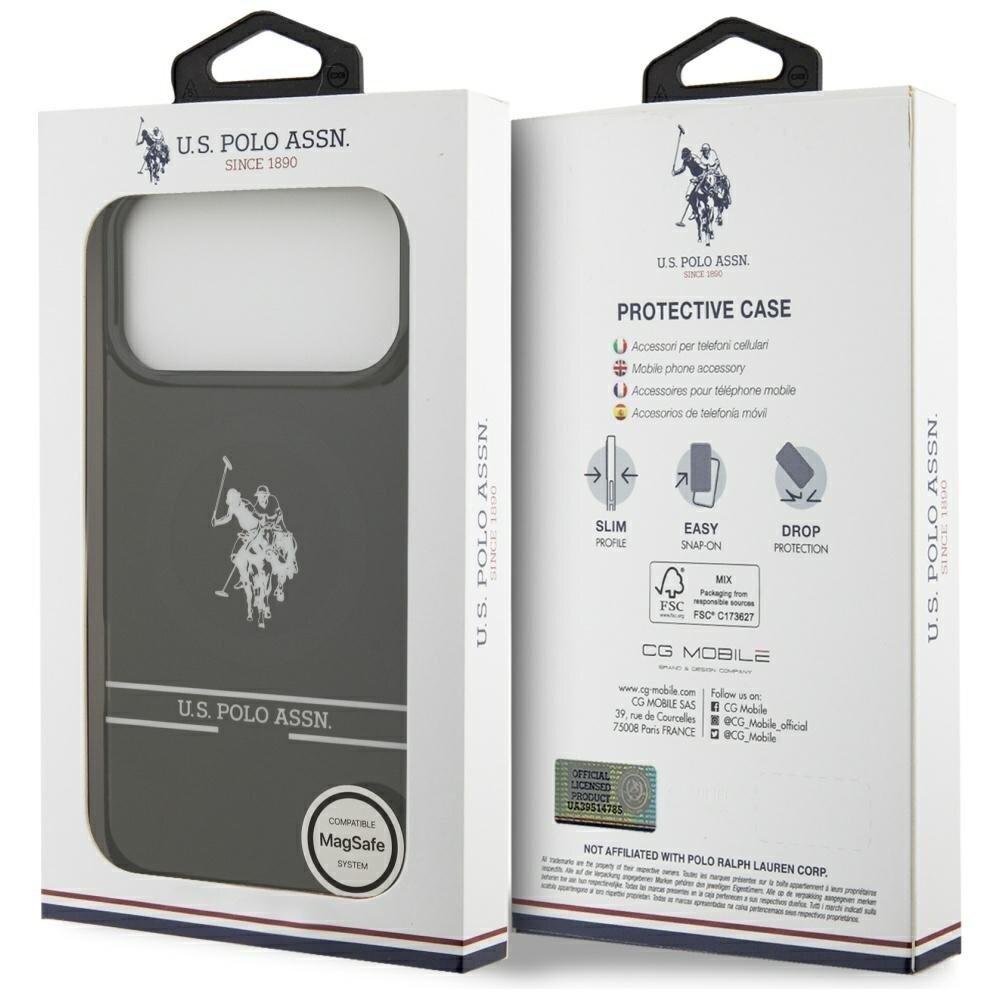 iPhone 17 Pro Max US Polo DH and Bottom Stripe Logo MagSafe dėklas – juodas 7 iPhone 17 Pro Max US Polo DH and Bottom Stripe Logo MagSafe dėklas – juodas 7