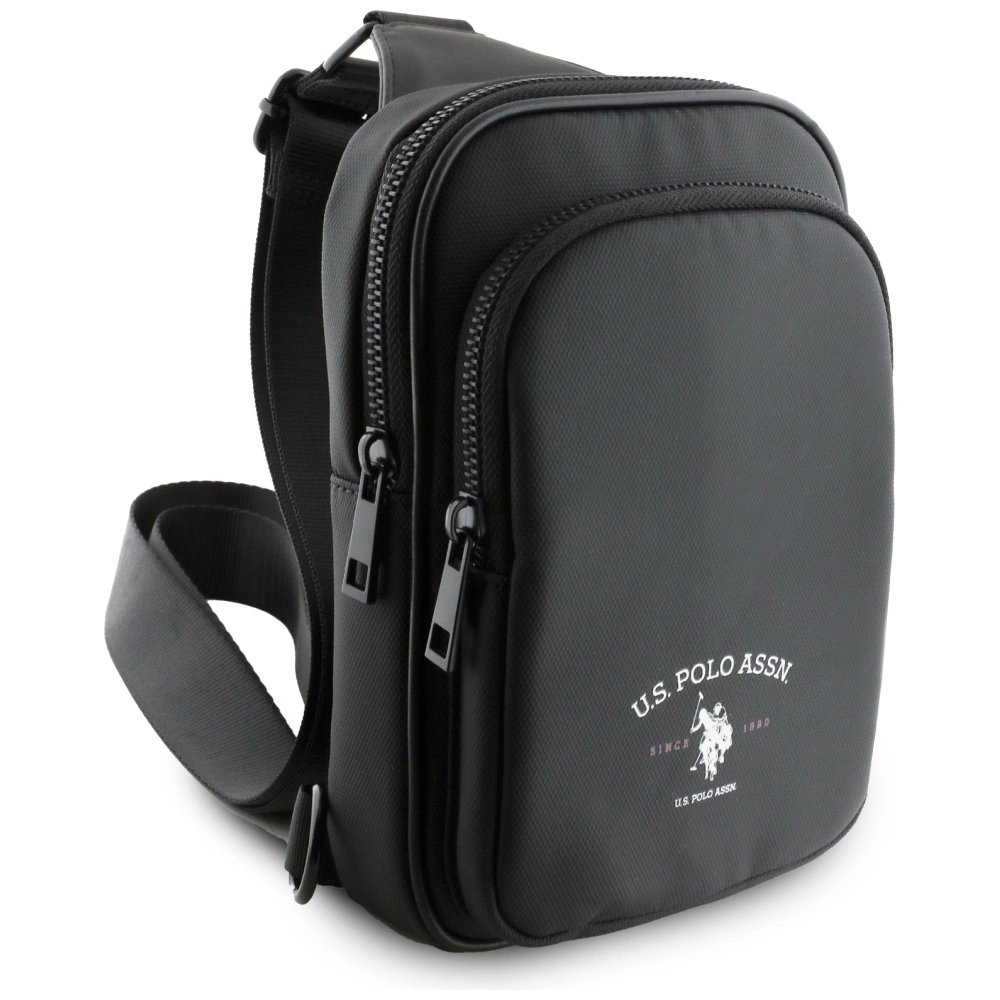US Polo Petit Pique Crossbody Arch Phone Bag Juodas 1 US Polo Petit Pique Crossbody Arch Phone Bag Juodas 1