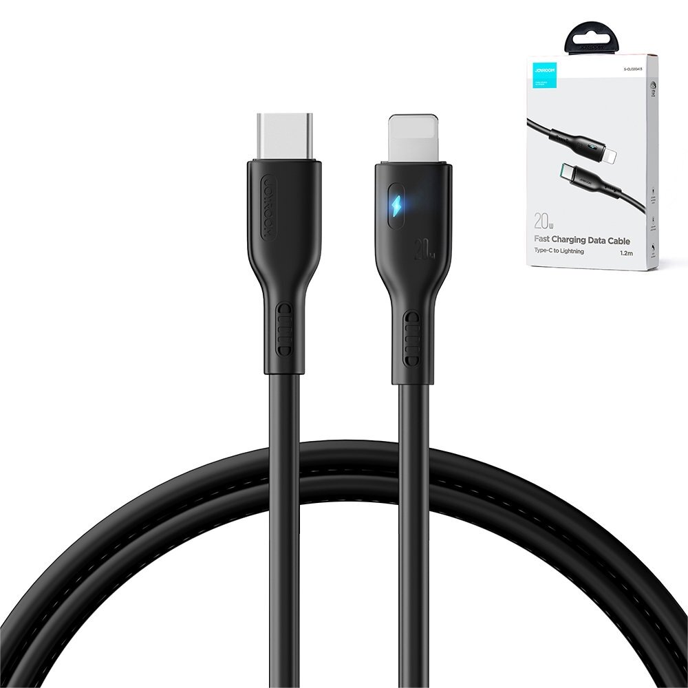 USB C - Lightning 20W 1.2m Cable Joyroom S-CL020A13 - Juodas 2 USB C - Lightning 20W 1.2m Cable Joyroom S-CL020A13 - Juodas 2