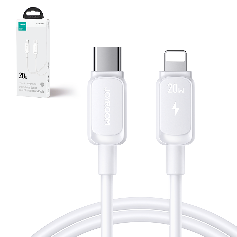 USB C - Lightning Cable 20W 1.2m Joyroom S-CL020A14 - Baltas 1 USB C - Lightning Cable 20W 1.2m Joyroom S-CL020A14 - Baltas 1