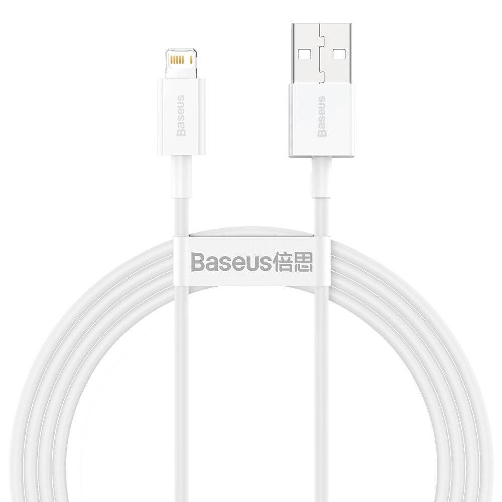 USB kabelis Baseus Superior iš USB į Lightning 2.4A 1.5m baltas CALYS-B02 USB kabelis Baseus Superior iš USB į Lightning 2.4A 1.5m baltas CALYS-B02