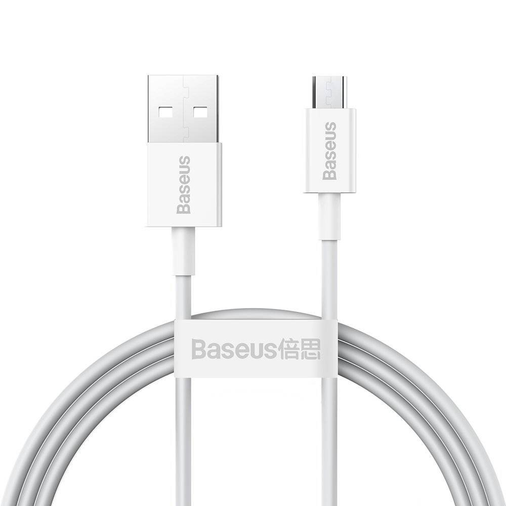 USB kabelis Baseus Superior USB į microUSB 2A 1.0m baltas CAMYS-02 USB kabelis Baseus Superior USB į microUSB 2A 1.0m baltas CAMYS-02