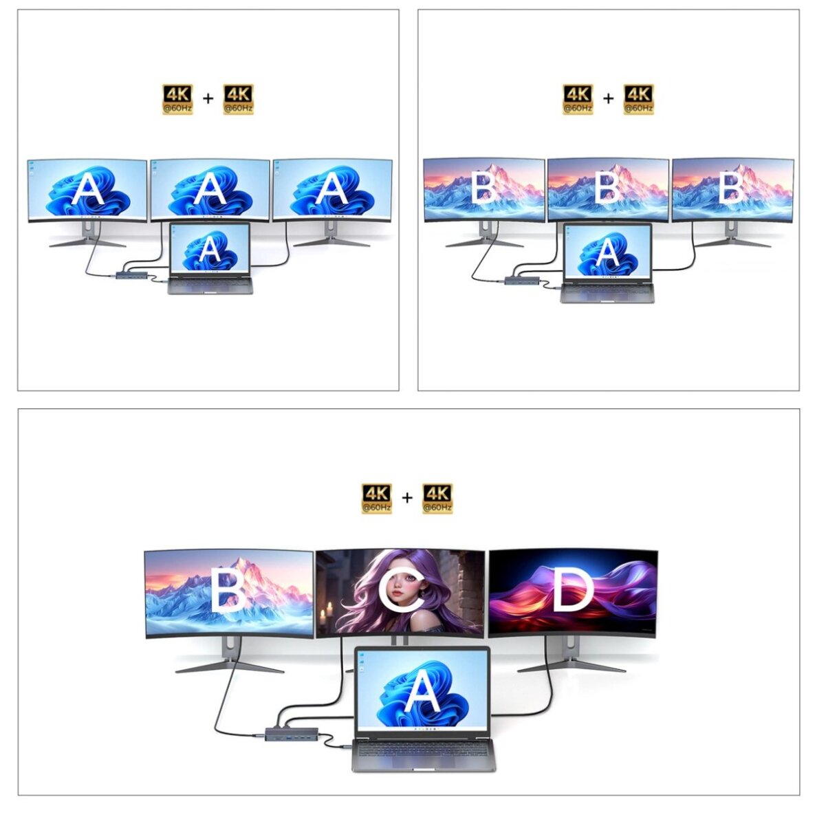 USB-C HUB Wozinsky WDS03Y5S 14in1 daugiafunkcis, aliuminis, 3 monitoriams, 15 cm laidas – pilkas 4 USB-C HUB Wozinsky WDS03Y5S 14in1 daugiafunkcis, aliuminis, 3 monitoriams, 15 cm laidas – pilkas 4