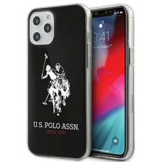 US Polo Shiny Big Logo Dėklas skirtas iPhone 12 / 12 Pro 6.1&quot; - Juodas