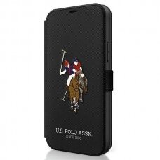 Dėklas Us Polo Usflbkp12Lpugflbk Iphone 12 Pro Max 6,7" juodas Book Polo Embroidery Collection