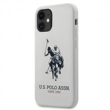 Originalus Us Polo dėklas Ushcp12Sslhrwh Iphone 12 Mini baltas Silicone kolekcija