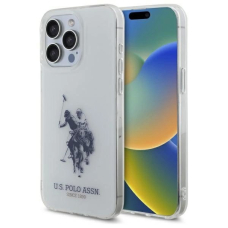 US Polo USHCP15XTPUHRBH iPhone 15 Pro Max 6.7&quot; Baltas Shiny Big Logo
