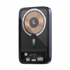 [Užsakomoji prekė] Usams - Power Bank PB67 (US-CD184) - Magnetic MagSafe 15W Fast Wireless Charging for iPhone, PD20W, QC3.0, 10000mAh - Tarnish