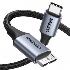 USB C - Micro USB B 3.0 5Gb/s 3A 1m Cable Ugreen US565 - Gray
