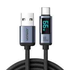 USB C - USB A cable 66W 1.2m with LED display Joyroom S-AC066A16 - Juodas