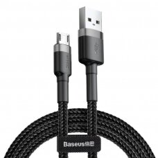 USB kabelis Baseus Cafule Type-C 2.0m 2.0A pilkas-juodas CATKLF-CG1