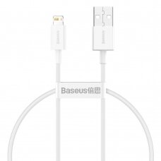 USB kabelis Baseus Superior iš USB į Lightning 2.4A 0.25m baltas CALYS-02