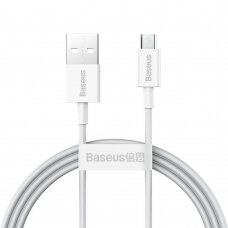 USB kabelis Baseus Superior USB į microUSB 2A 1.0m baltas CAMYS-02