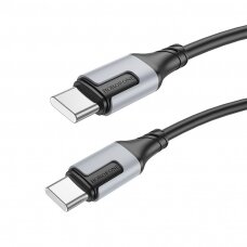 USB kabelis Borofone BX101 60W USB-C to USB-C 1.0m juodas
