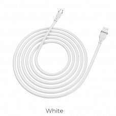 USB kabelis Hoco U72 Type-C 1.2m silikoninis baltas