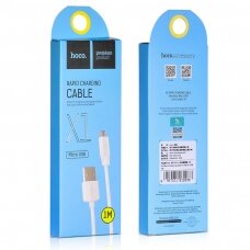 USB kabelis Hoco X1 microUSB 1.0m baltas