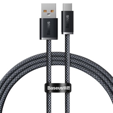 USB kabelis Baseus Soft silicone by X-level 100W USB-A to Type-C 1.0m pilkas CALD000616
