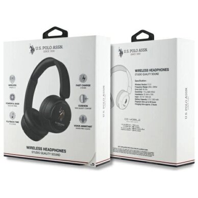 Belaidės ausinės US Polo USHPV6PUNK DH Color Logo – juodos 3
