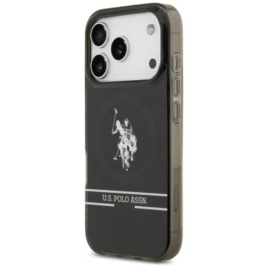iPhone 17 Pro US Polo DH and Bottom Stripe Logo MagSafe dėklas – juodas 1 iPhone 17 Pro US Polo DH and Bottom Stripe Logo MagSafe dėklas – juodas 1
