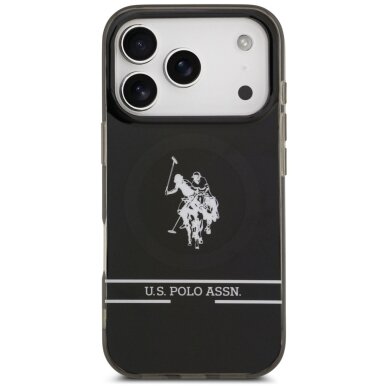 iPhone 17 Pro US Polo DH and Bottom Stripe Logo MagSafe dėklas – juodas 2 iPhone 17 Pro US Polo DH and Bottom Stripe Logo MagSafe dėklas – juodas 2