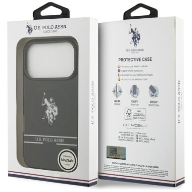iPhone 17 Pro US Polo DH and Bottom Stripe Logo MagSafe dėklas – juodas 7 iPhone 17 Pro US Polo DH and Bottom Stripe Logo MagSafe dėklas – juodas 7