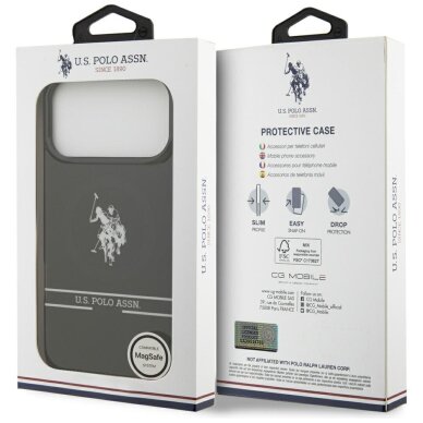 iPhone 17 Pro Max US Polo DH and Bottom Stripe Logo MagSafe dėklas – juodas 7