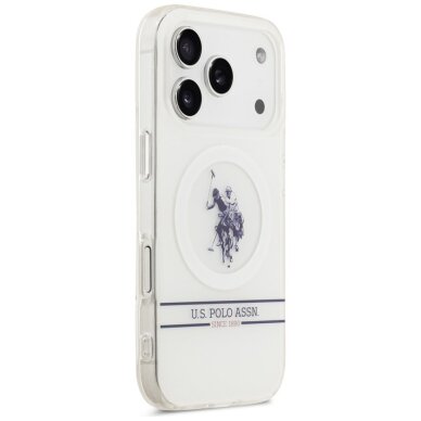 iPhone 17 Pro US Polo DH and Bottom Stripe Logo MagSafe dėklas – baltas 3 iPhone 17 Pro US Polo DH and Bottom Stripe Logo MagSafe dėklas – baltas 3